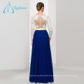 Lace Appliques Sashes Pearls Button Women Evening Dress